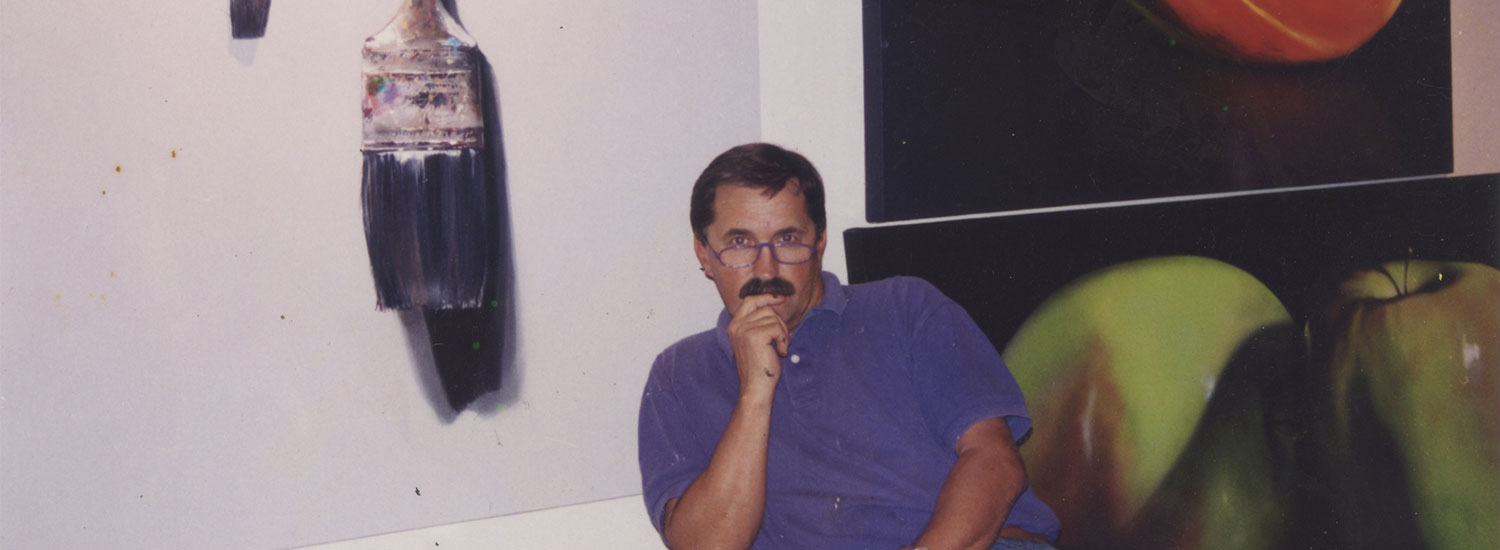 Artist Tom Seghi in his studio